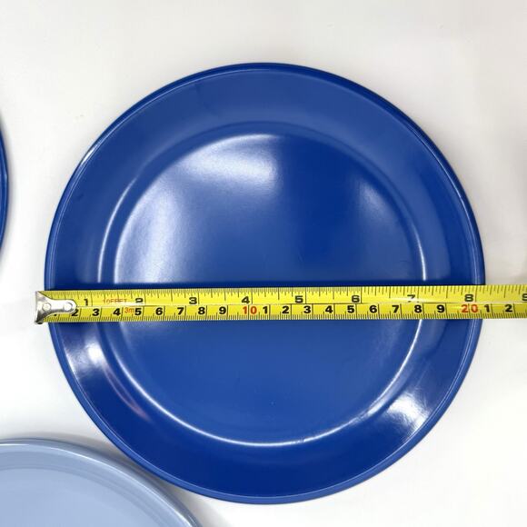 14 Rubbermaid Melamine Melmac 8” Dinner Salad Lunch Plate 3838 Assorted Blues - Picture 9 of 12